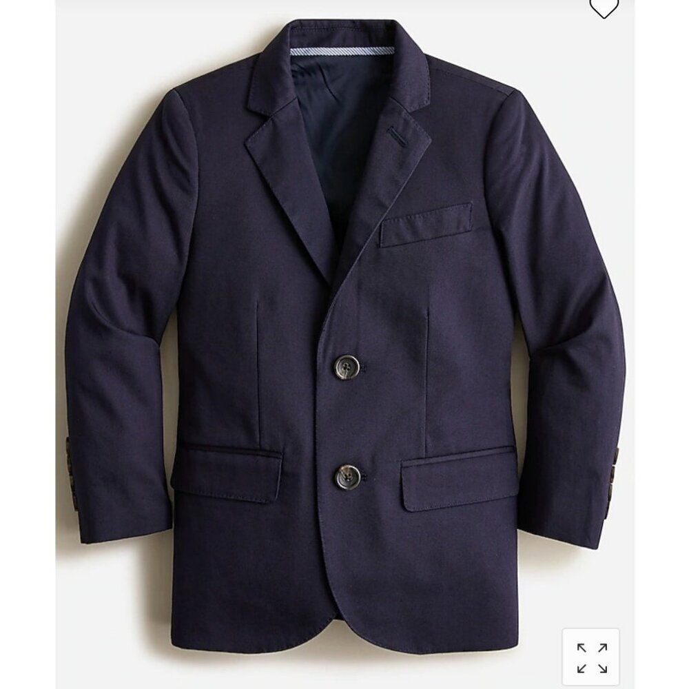 J.Crew Crewcuts Boys $188 Ludlow Suit Jacket Italian Chino Navy Size 2 AW200